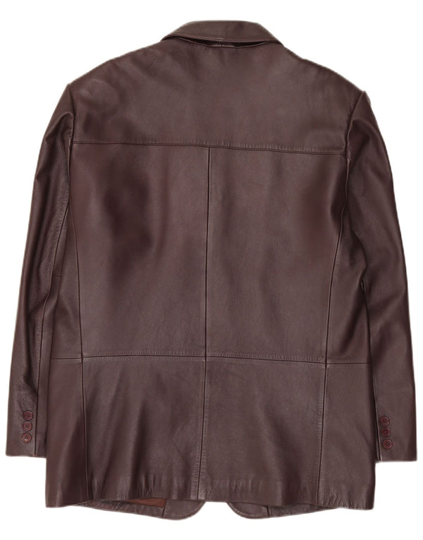 Route 66 Veste blazer en cuir à 3 boutons pour homme UK 42 XL Cuir marron