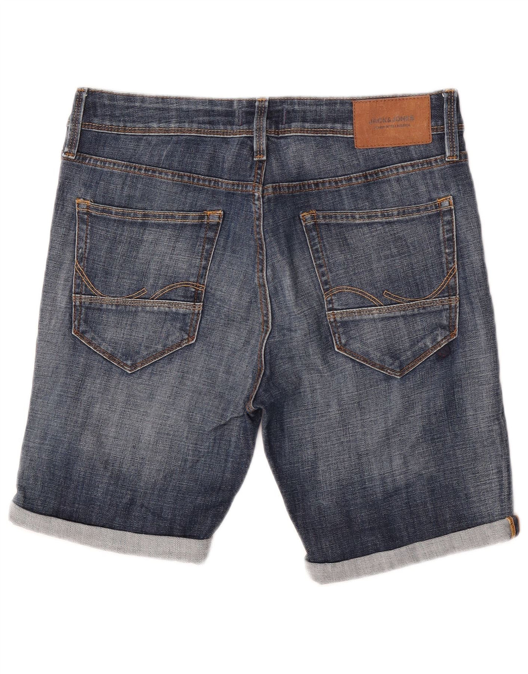 Jack & Jones Short en Jean Homme Medium W32 Bleu Coton