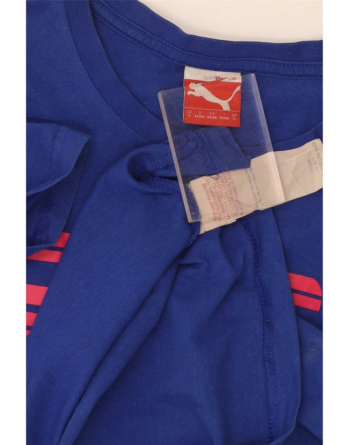Puma T-Shirt Graphique Homme Petit Bleu Coton