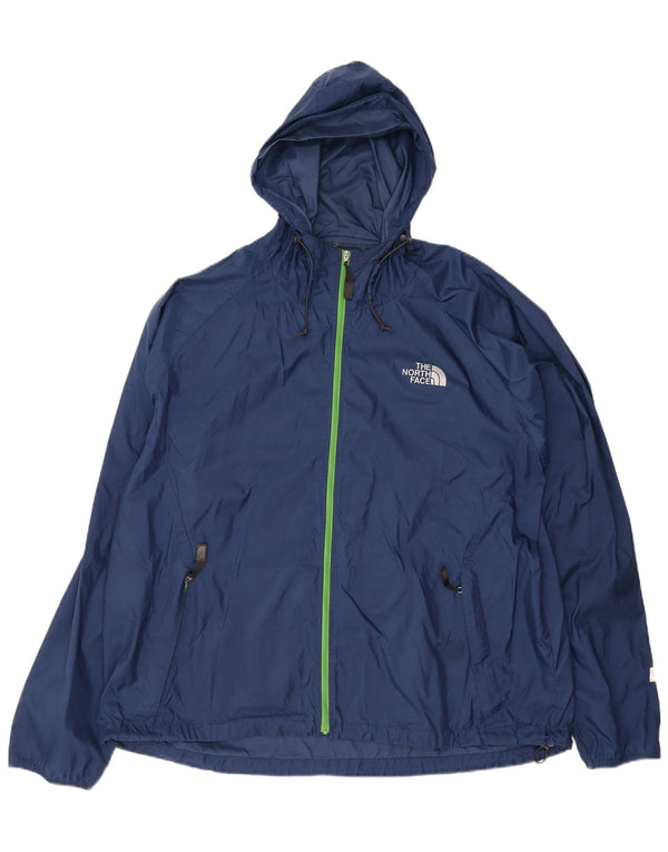 The North Face Veste de pluie à capuche pour homme UK 44 2XL Bleu marine Nylon