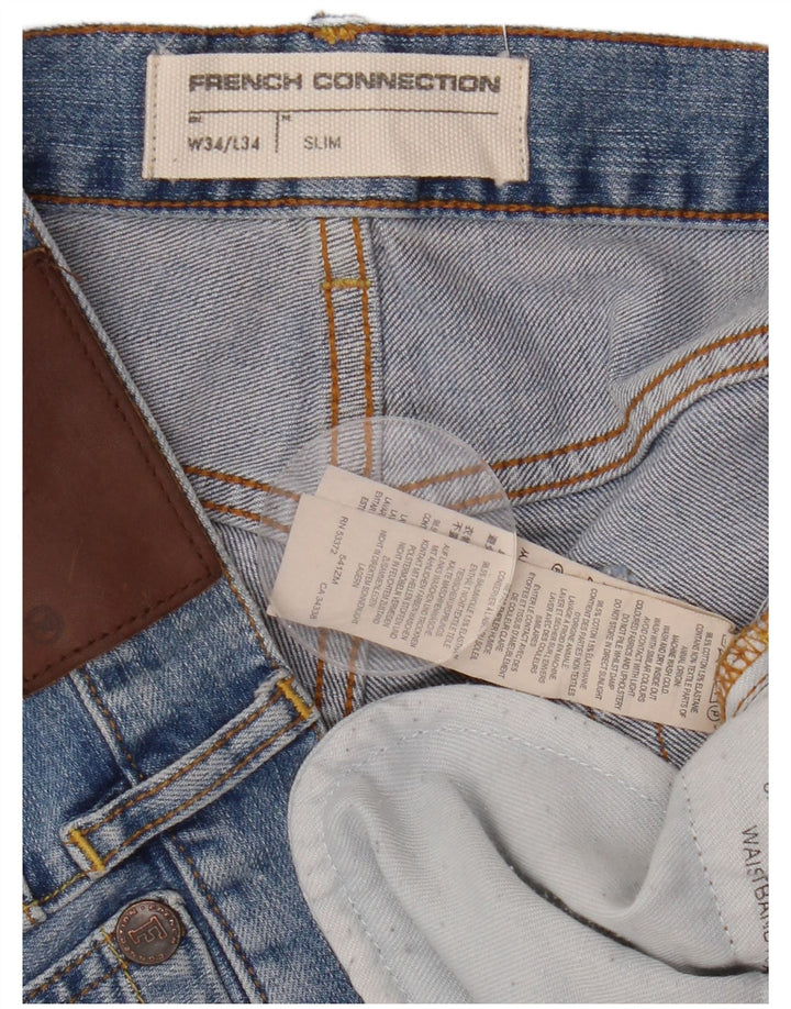 FRENCH CONNECTION Jean Slim Homme W34 L34 Bleu Coton