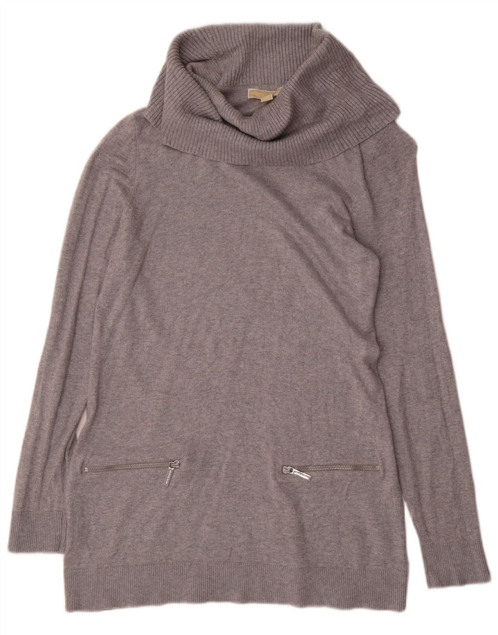Michael Kors Pull col roulé pour femme UK 16 Large Gris Moucheté