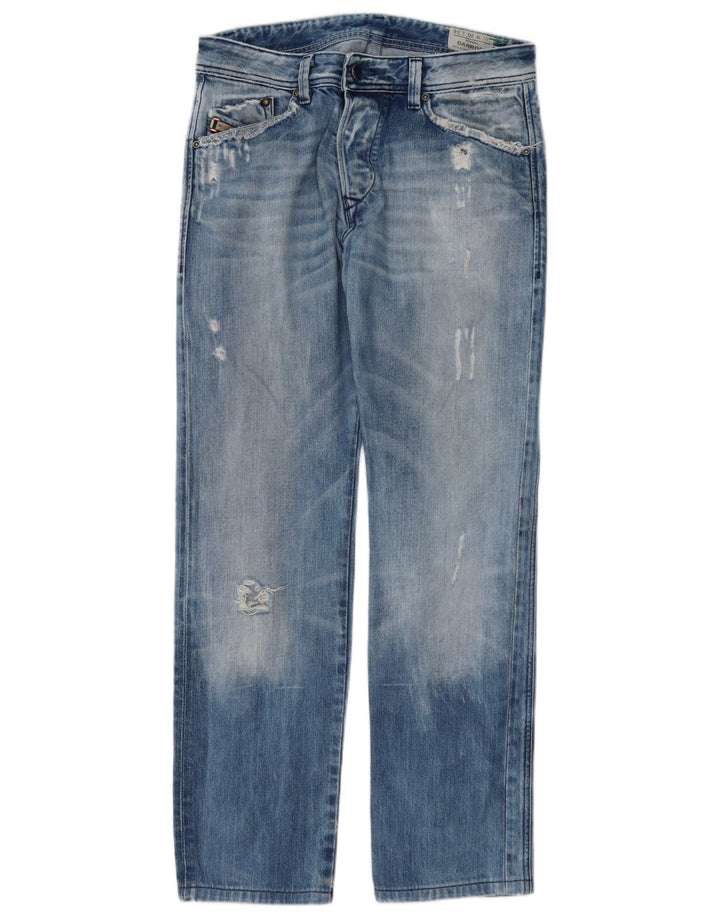 Diesel Jean droit Darron vieilli W30 L30 en coton bleu pour homme