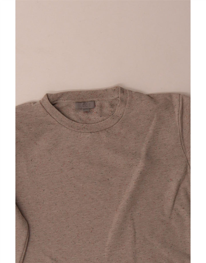 Cos Sweat-shirt pour femme UK 44 en coton moucheté beige moyen