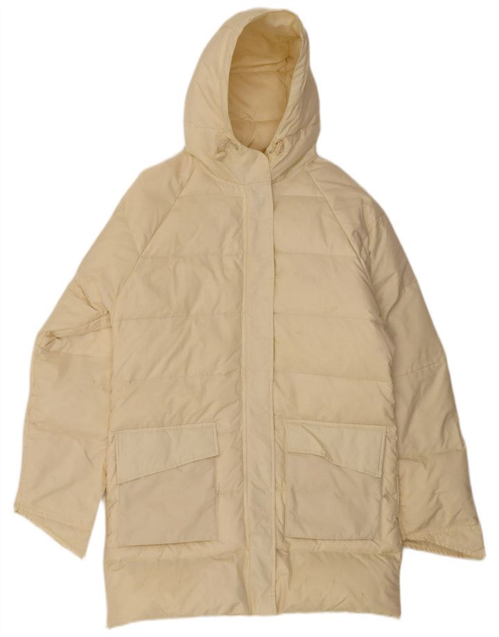 Pheder Manteau rembourré à capuche pour femme IT 46 Large Nylon Jaune