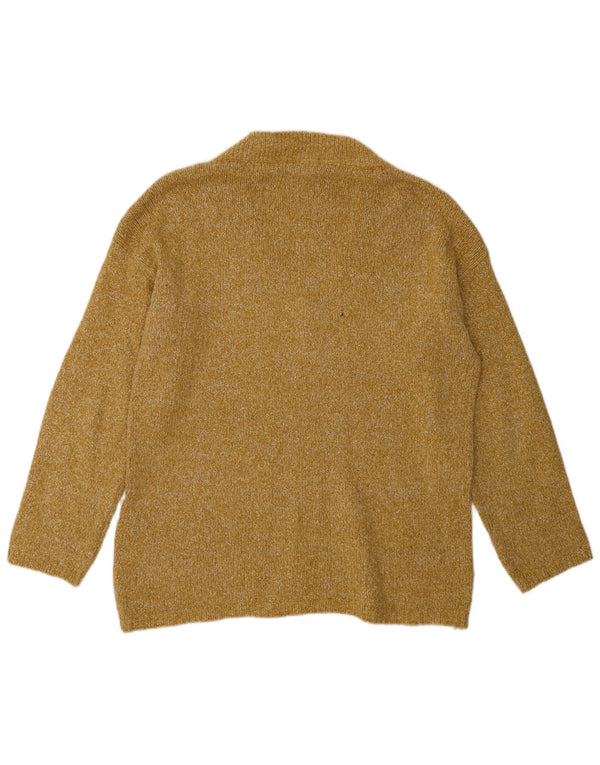 Massimo Dutti Pull col V pour femme UK 10 Petit Jaune Moucheté