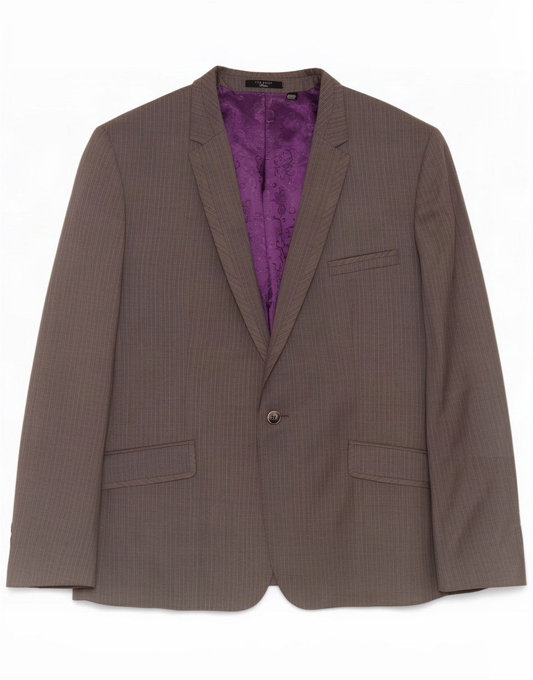 Ted Baker Veste blazer à 1 bouton pour homme UK 44 2XL Laine à fines rayures grises