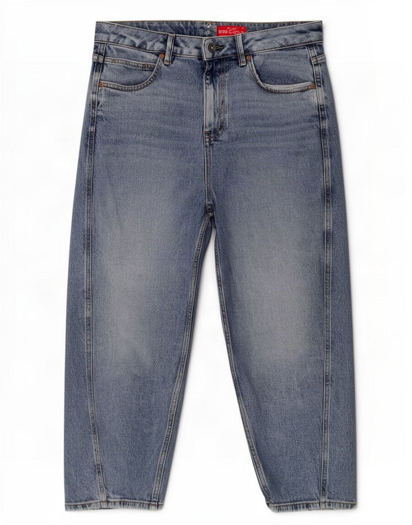 Marks & Spencer Jean droit pour femme UK 12 Medium W30 L23 Bleu Coton