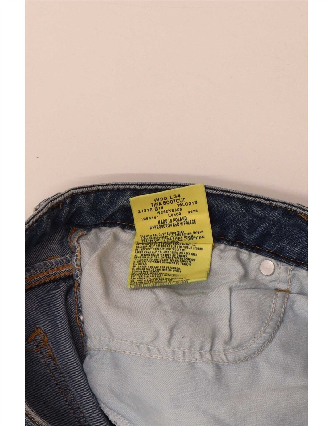 Wrangler Jean Bootcut TIna Femme W30 L34 Bleu Coton