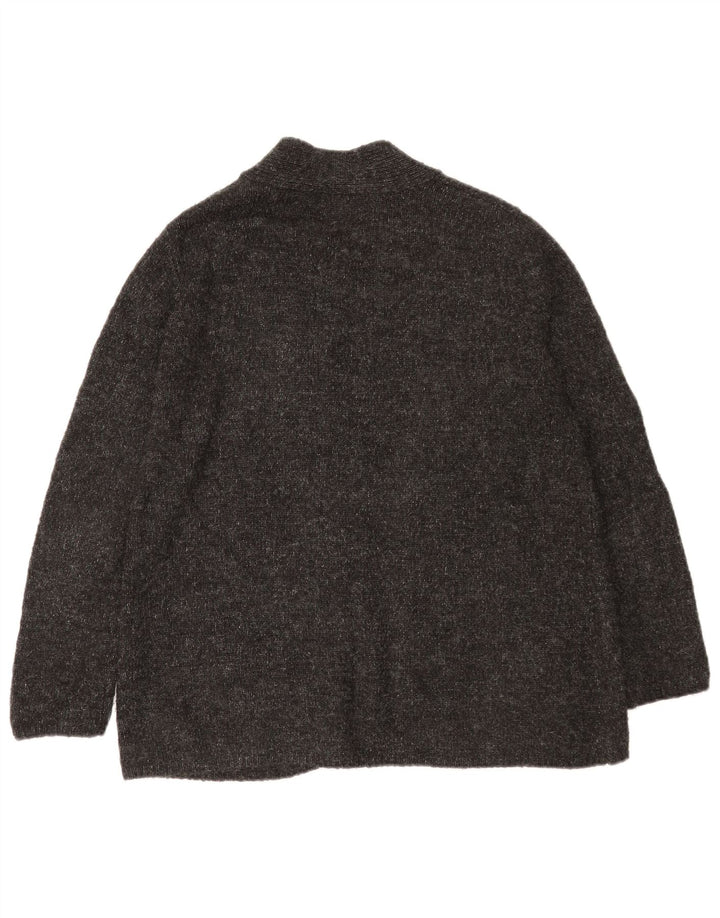 Zara Pull Cardigan Ouvert Femme UK 14 Gris Moyen
