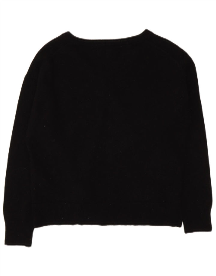 Massimo Dutti Pull col V pour femme UK 14 Laine noire moyenne