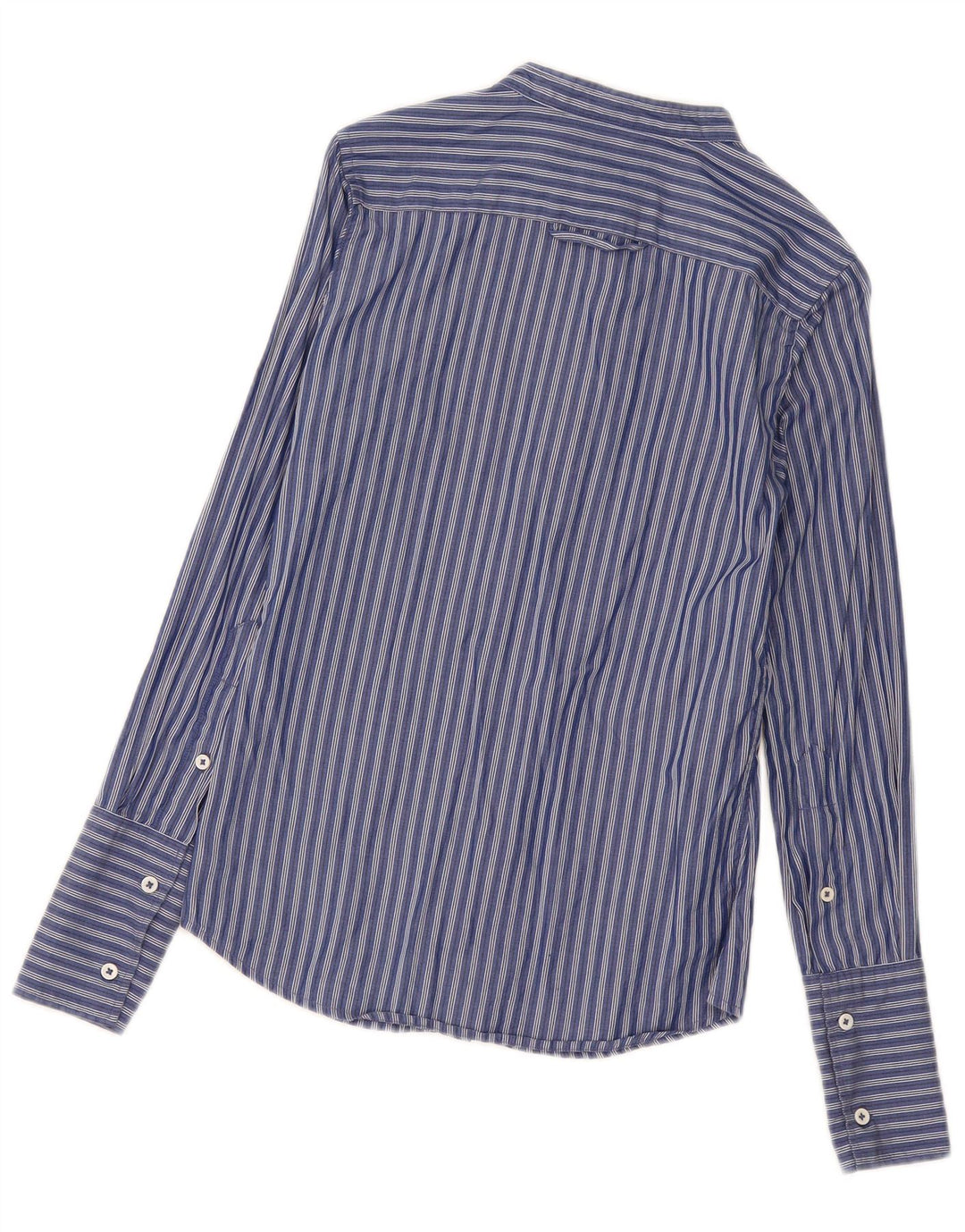 Benetton Chemise Femme UK 10 Small Bleu Marine Rayé
