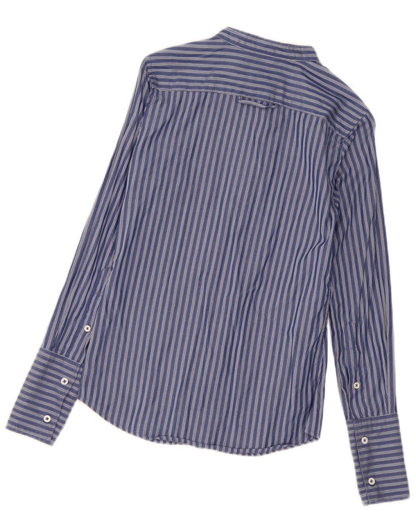 Benetton Chemise Femme UK 10 Small Bleu Marine Rayé