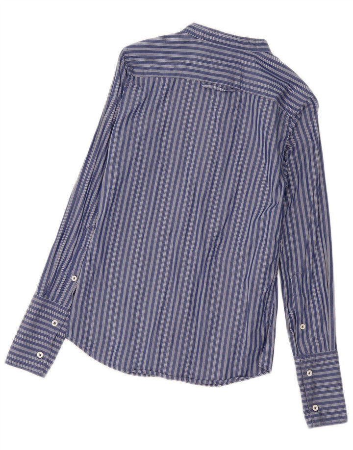 Benetton Chemise Femme UK 10 Small Bleu Marine Rayé
