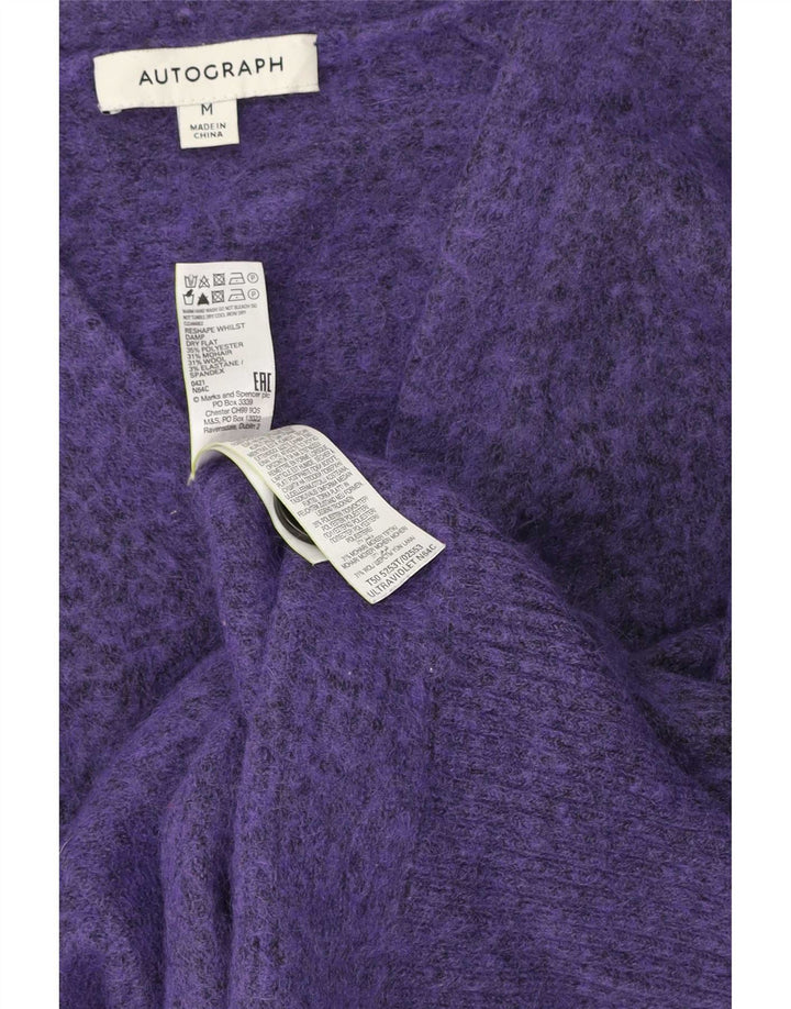 Marks & Spencer Pull cardigan autographe pour femme UK 14 Violet moyen