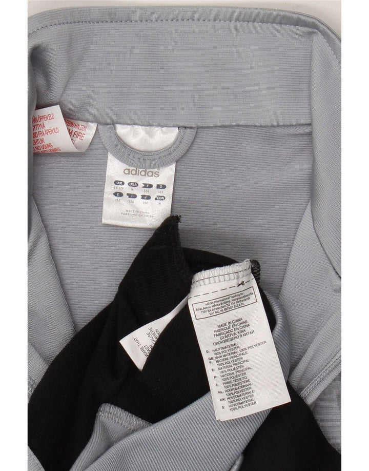 Adidas Veste de survêtement pour garçon 11-12 ans Gris Colorblock Polyester