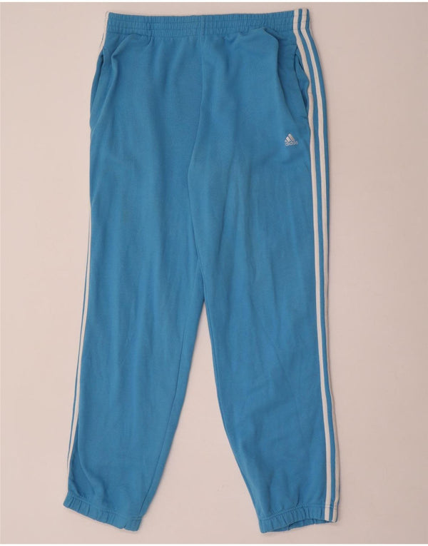 Adidas Pantalon de survêtement pour homme en coton bleu Taille L