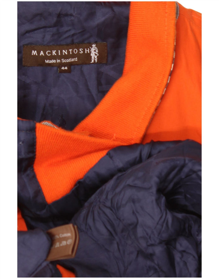 MACKINTOSH Veste Bomber Homme UK 44 2XL Coton à Carreaux Orange