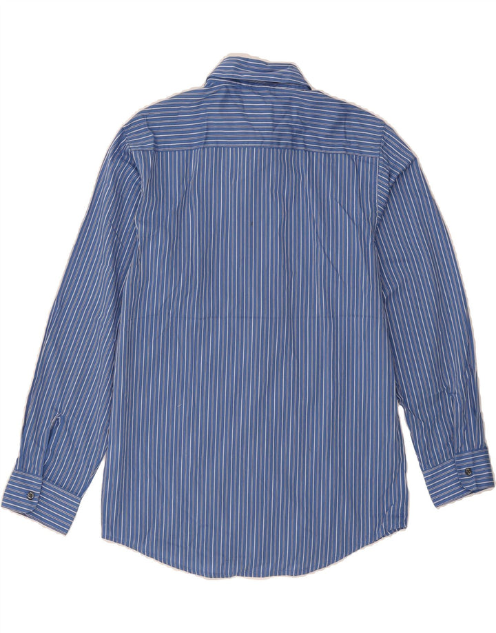CHAPS Boys Shirt 14-15 Years Large Blue Pinstripe Cotton Vintage Chaps and Second-Hand Chaps from Messina Hembry 
