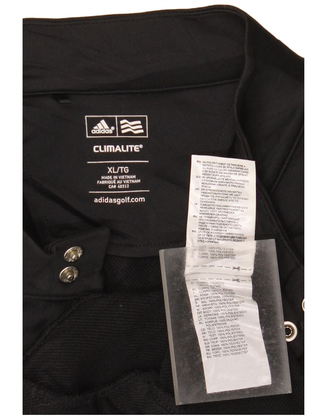 Adidas Climalite Survêtement Top Veste XL Noir Polyester