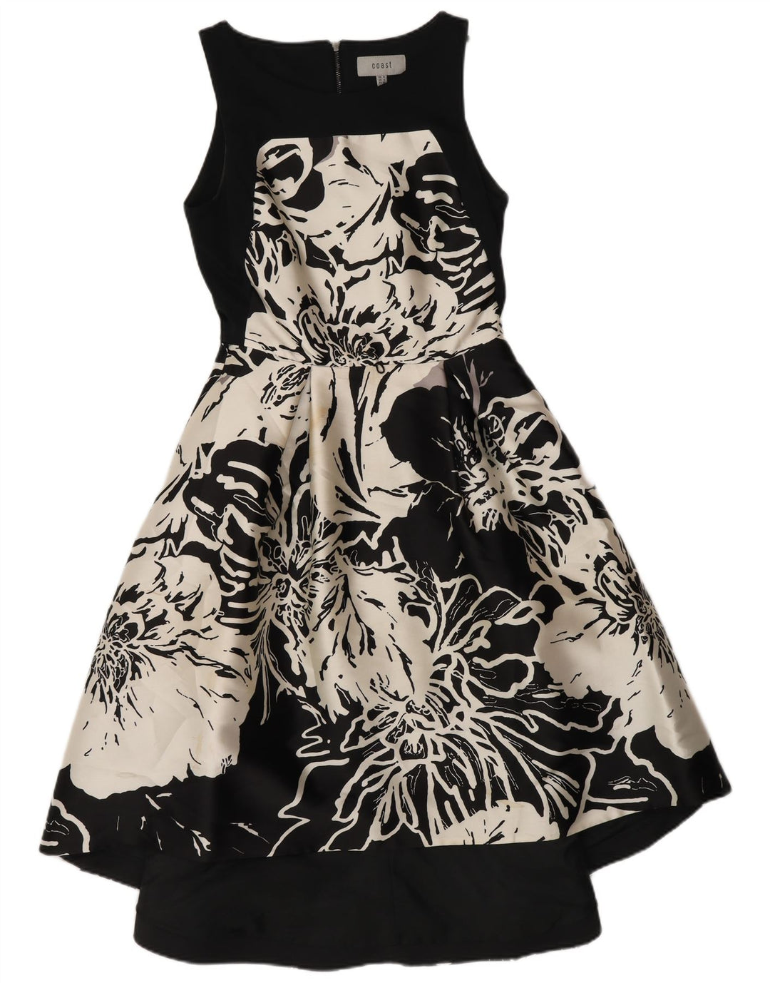 Coast Robe trapèze pour femme UK 8 Petit Noir Floral Polyester