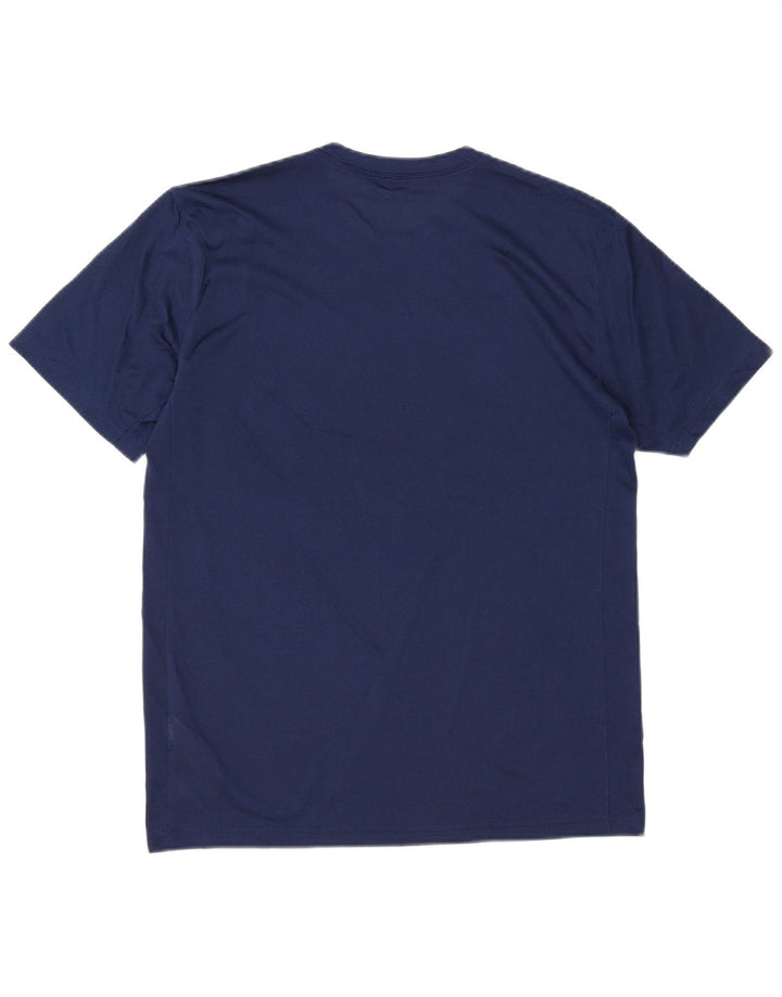 Nike Homme Dri Fit Graphic T-Shirt Haut Bleu Marine Moyen Polyester