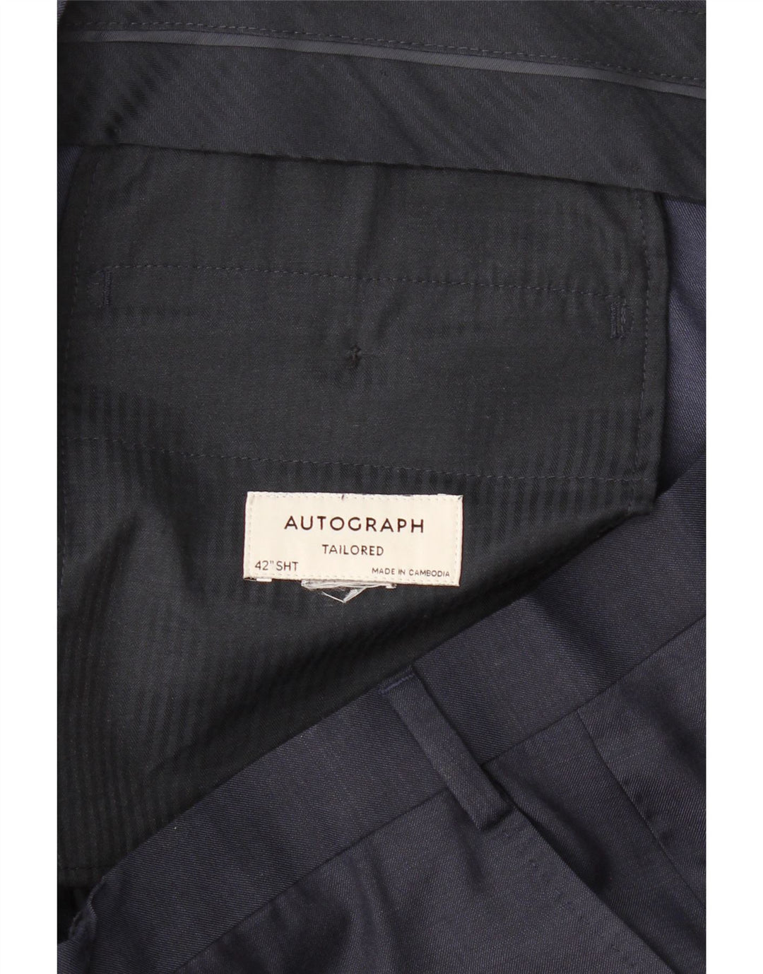 Pantalon de Costume Slim Homme Autograph W42 L29 Bleu Marine