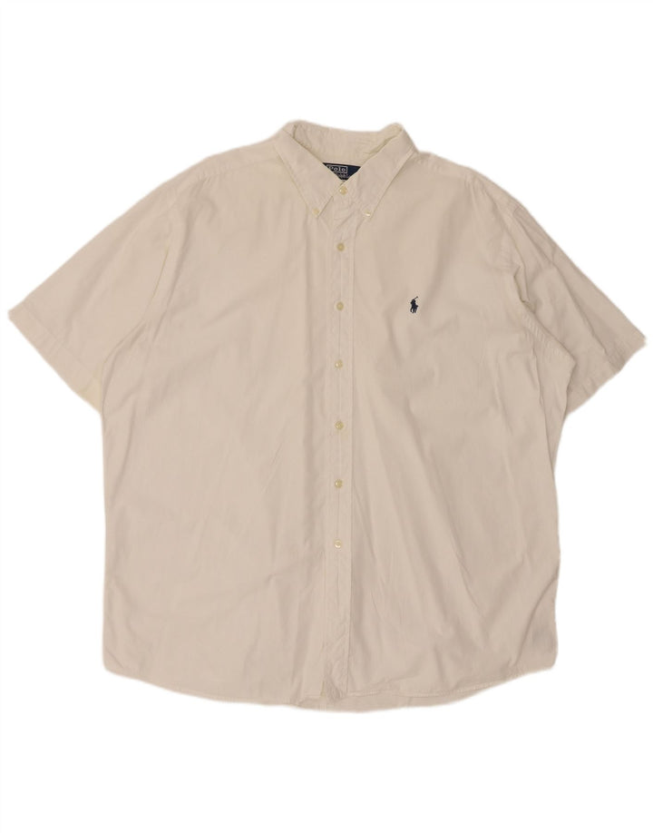 POLO RALPH LAUREN Chemise à manches courtes pour hommes 2XL Coton blanc
