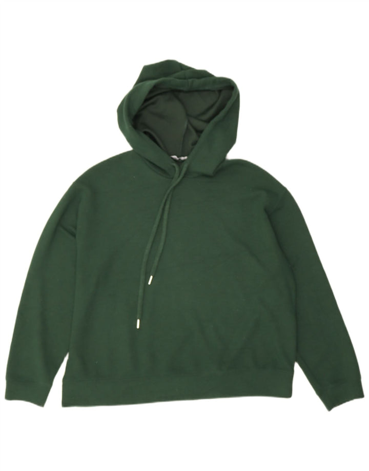 Zara Pull à capuche surdimensionné pour femme UK 10 Petit Vert Polyester