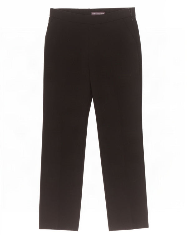 Marks & Spencer Pantalon droit décontracté pour femme UK 10 Small W30 L28 Noir