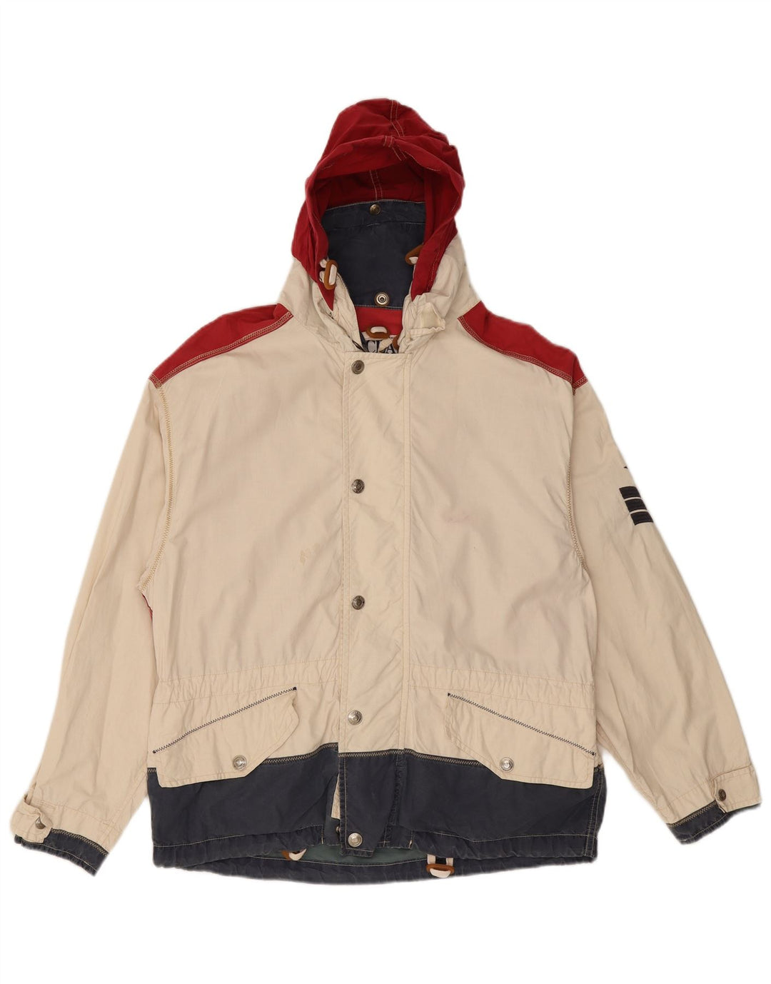Ocean Star Veste coupe-vent pour homme IT 46 Small Blanc Colorblock Synthétique