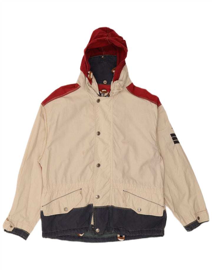 Ocean Star Veste coupe-vent pour homme IT 46 Small Blanc Colorblock Synthétique