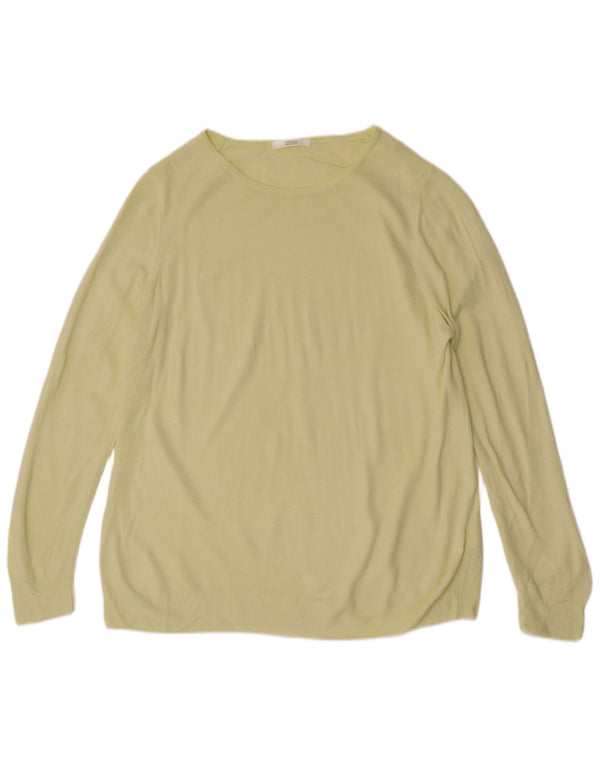 Marks & Spencer Pull col bateau pour femme UK 20 2XL Jaune Acrylique