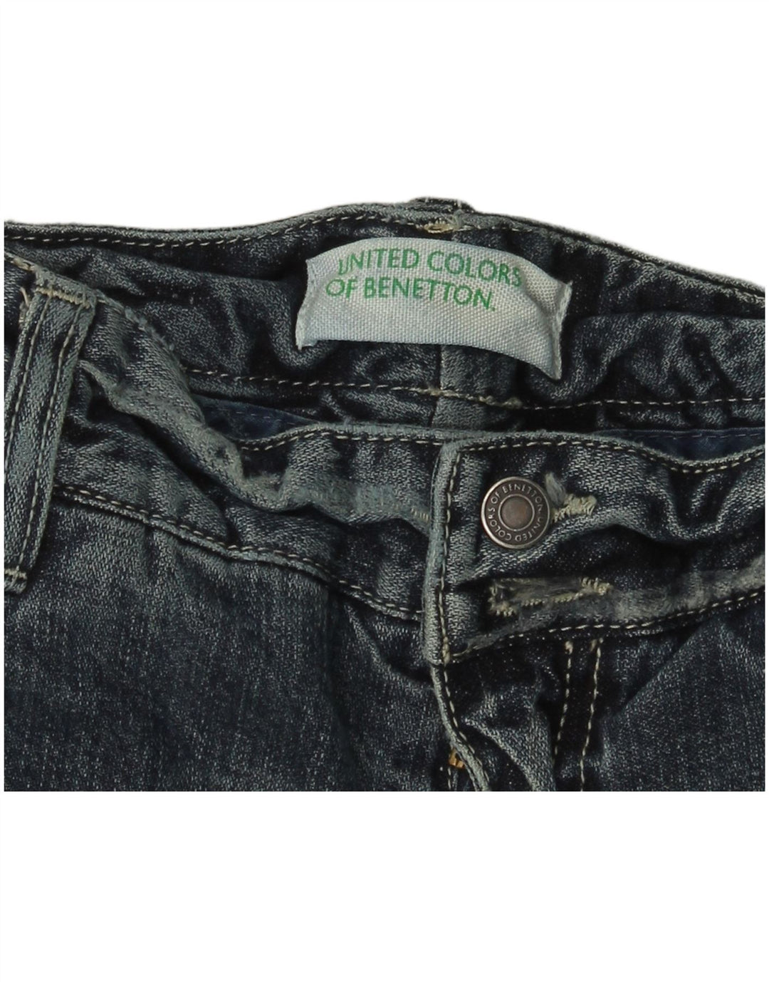 BENETTON Femme Jean Évasé W30 L32 Bleu