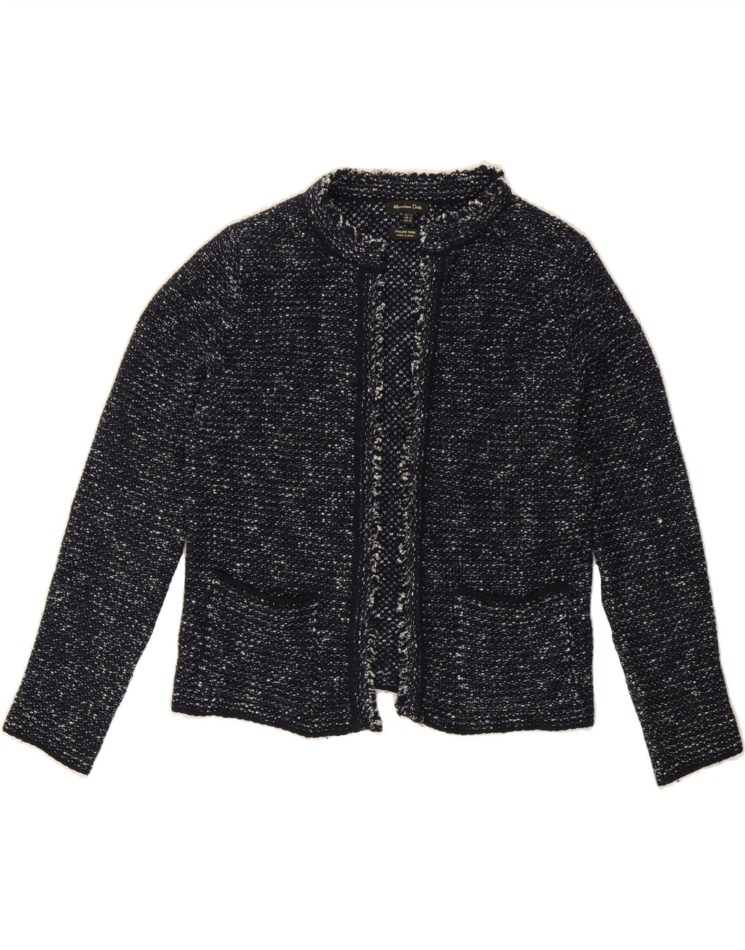 MASSIMO DUTTI Womens Open Cardigan Sweater UK 10 Small Navy Blue Vintage Massimo Dutti and Second-Hand Massimo Dutti from Messina Hembry 