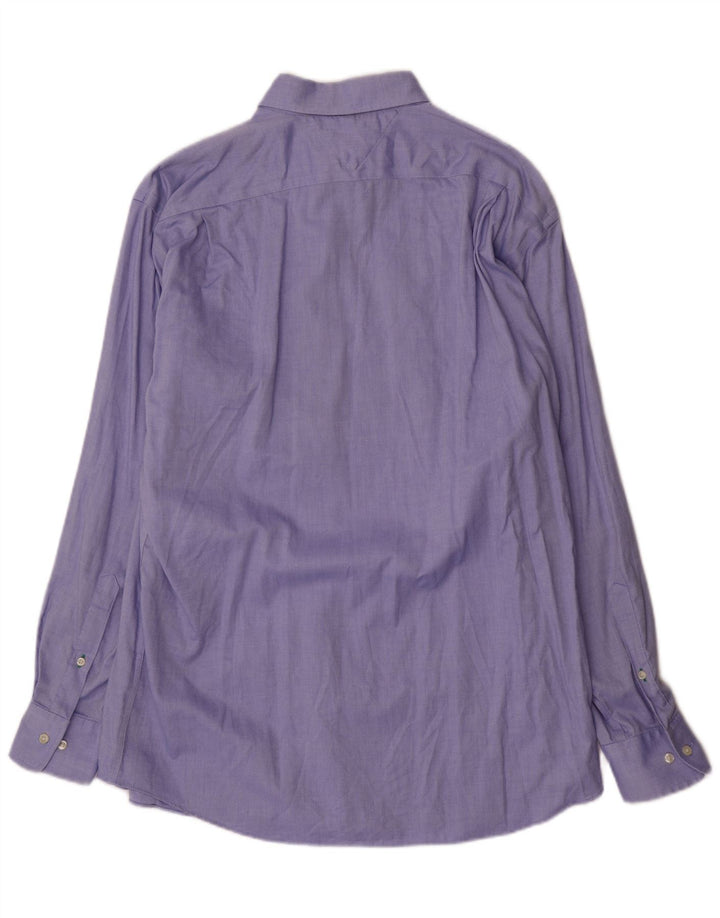 Tommy Hilfiger Chemise Homme Taille 16 Grand Coton Bleu
