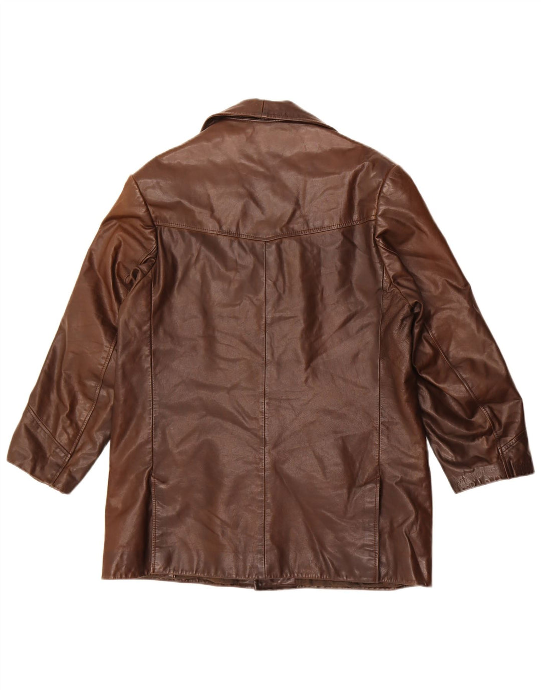 veste en cuir homme vintage UK 36 Petit Marron