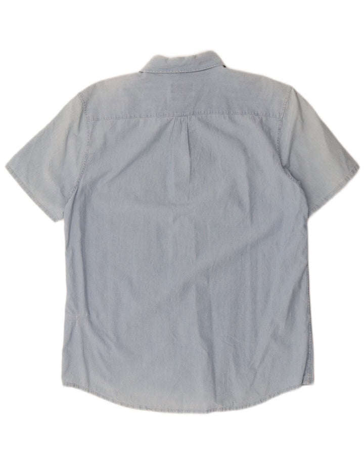 A.P.C Chemise à Manches Courtes Homme Bleu Moyen