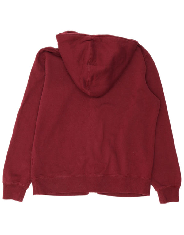 Converse Pull à capuche zippé surdimensionné pour femme UK 16 Grand coton bordeaux