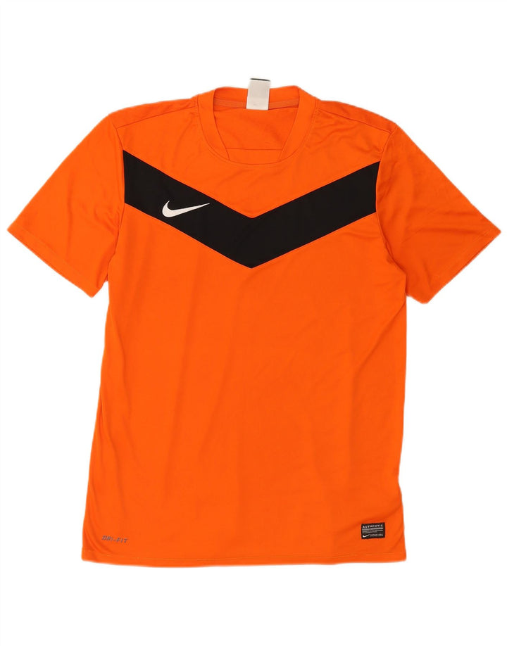 Nike T-shirt pour homme en polyester color block orange moyen