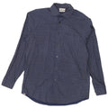 Calvin Klein Chemise coupe régulière pour homme Taille 15 1/2 Bleu marine moyen à pois