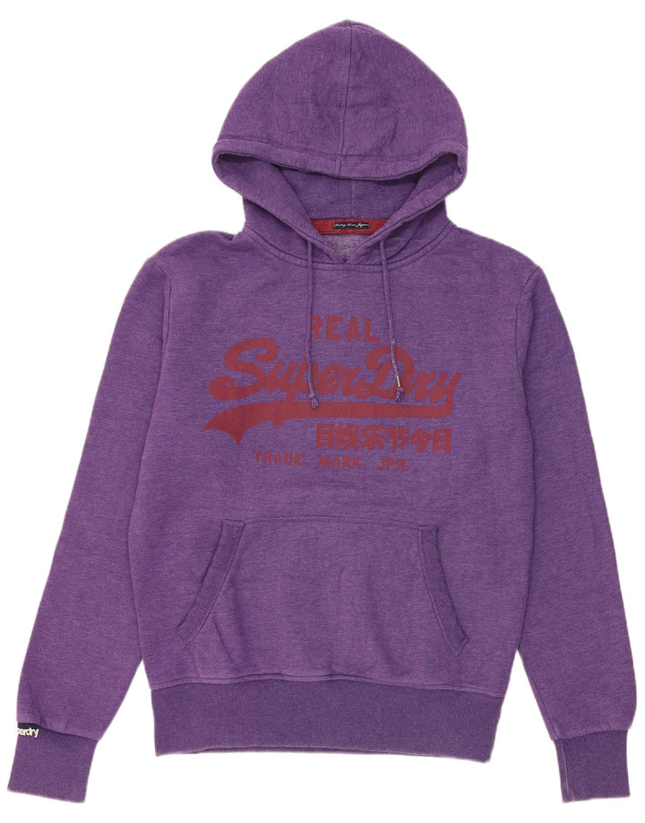 Superdry Pull à Capuche Graphique Homme Violet Moyen Coton