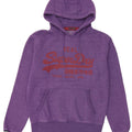 Superdry Pull à Capuche Graphique Homme Violet Moyen Coton