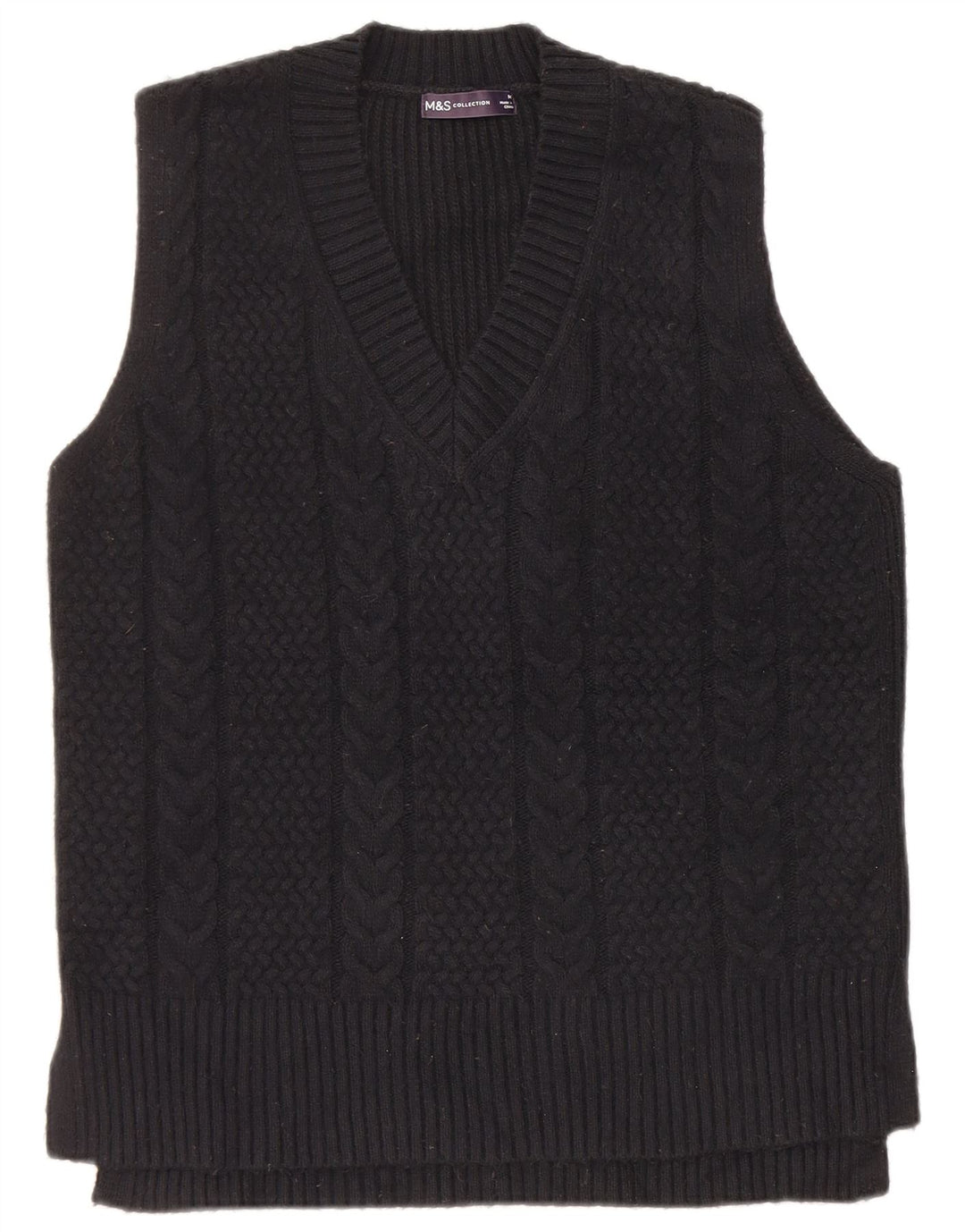 Marks & Spencer Débardeur Gilet Homme Noir Moyen Polyester