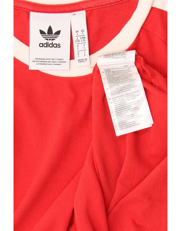 ADIDAS T-Shirt Homme Haut Large Rouge Coton