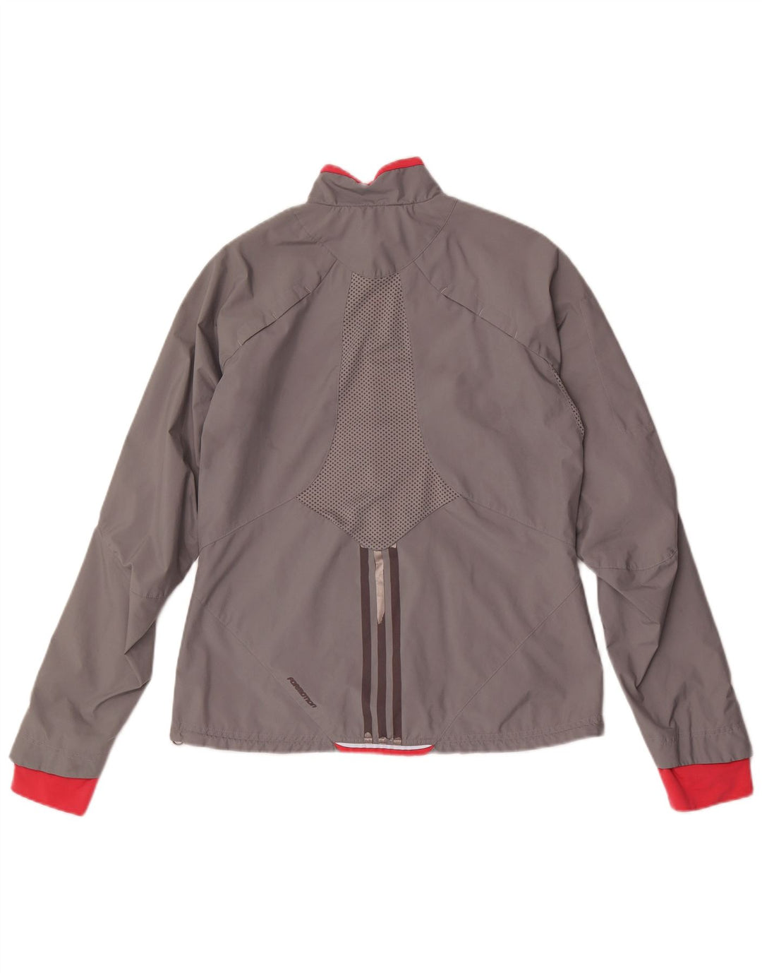 Adidas Veste de survêtement pour femme UK 16 Large Gris Colorblock Polyester