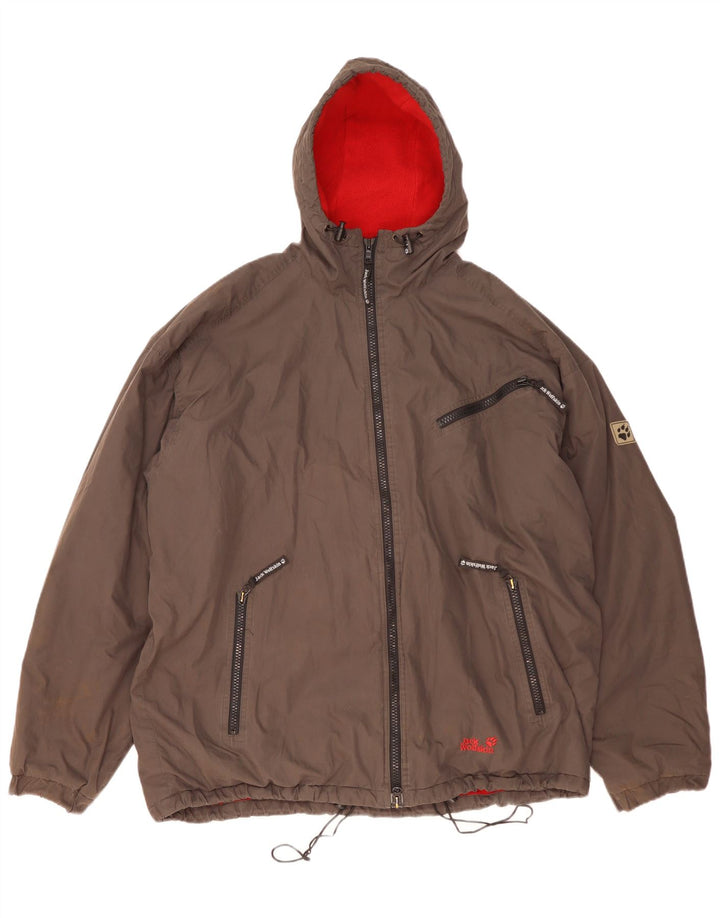 Jack Wolfskin Veste coupe-vent pour homme UK 44 2XL Gris Polyester