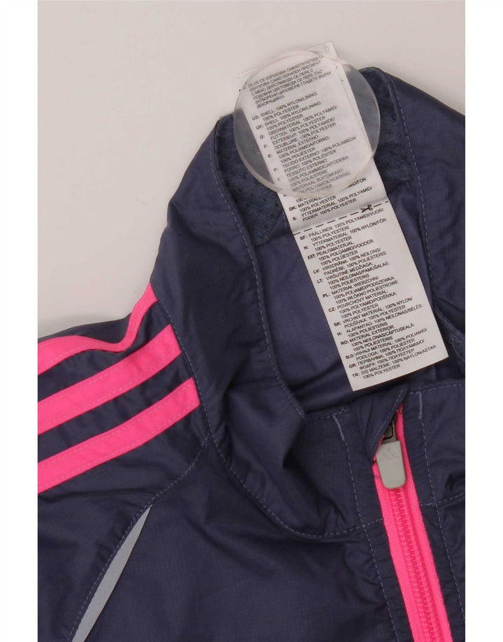Adidas Veste de survêtement pour femme UK 16 Large Bleu Marine Nylon