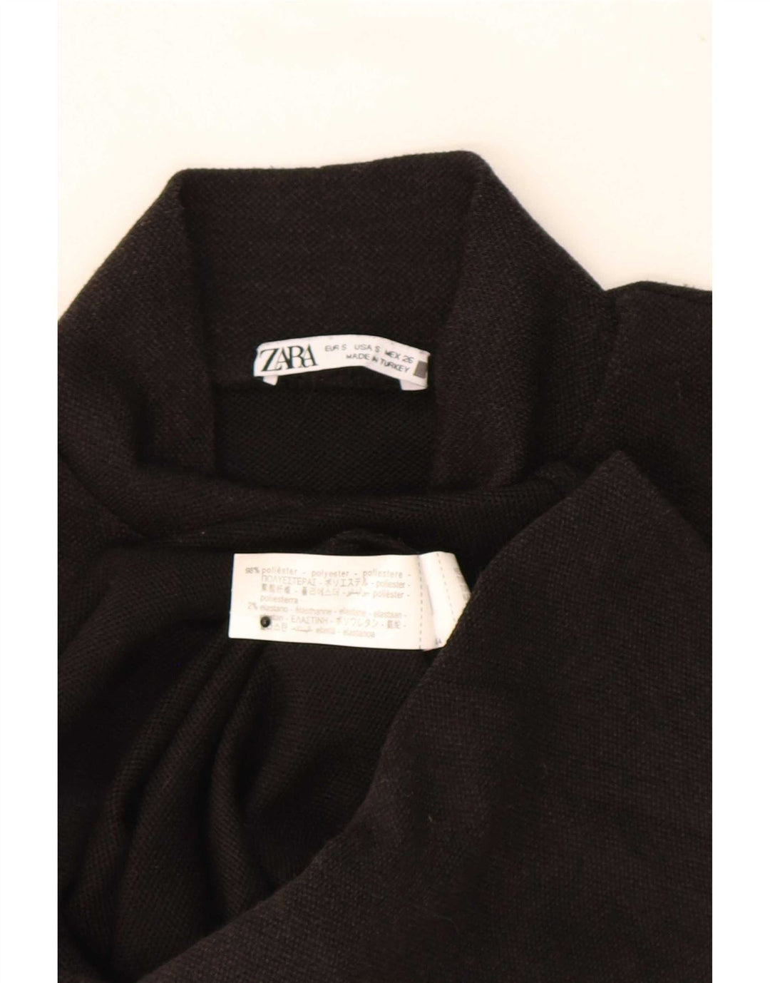 Zara Femme Débardeur UK 10 Petit Noir Polyester