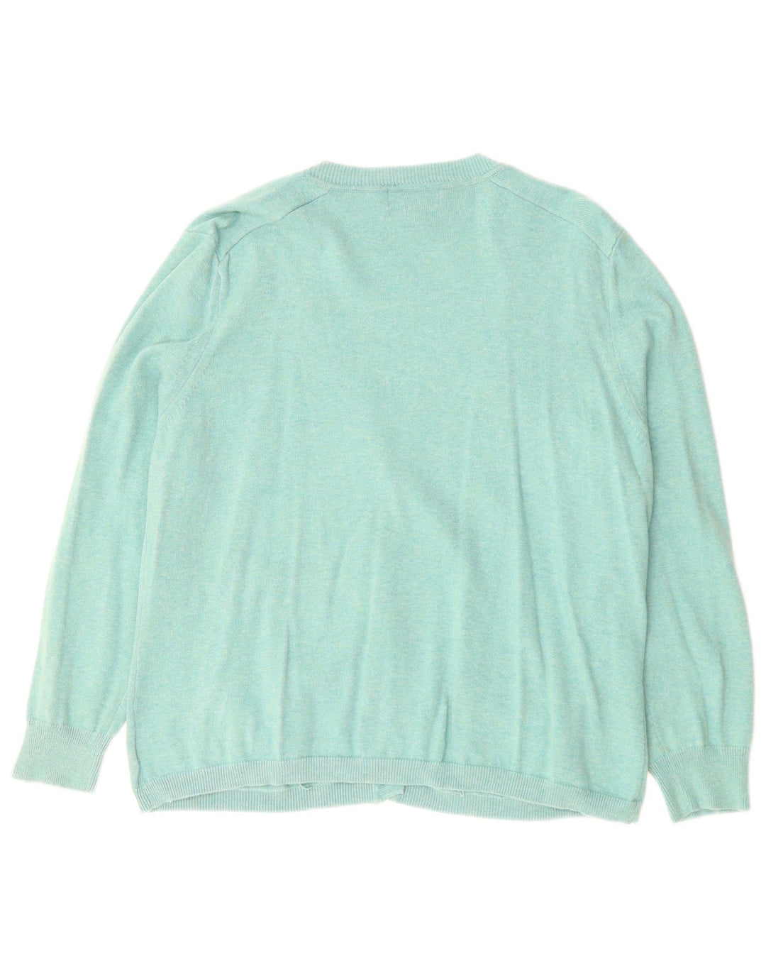EDDIE BAUER Pull Cardigan Femme UK 20 2XL Vert Coton